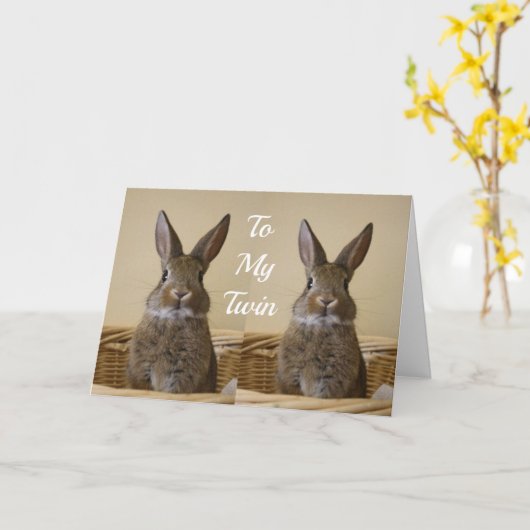 PRECIES BUNNY WIL DAT HIJ JE KAN HOPEN! KAART (Gele Bloem)