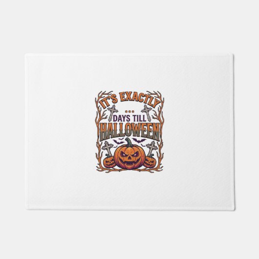 Precies Dagen Tot Halloween Jack Lantern Vleermuiz Deurmat (Voorkant)