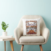 Precies dagen tot Halloween Jack Lantern Vleermuiz Kussen (Stoel)