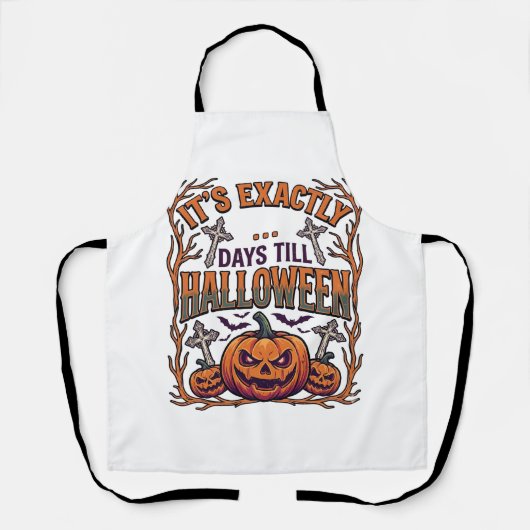 Precies Dagen Tot Halloween Jack Lantern Vleermuiz Schort (Voorkant)