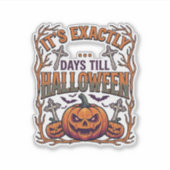 Precies Dagen Tot Halloween Jack Lantern Vleermuiz Sticker (Voorkant)