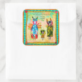 Precies de juiste - kleurrijke collage stickers (Tas)