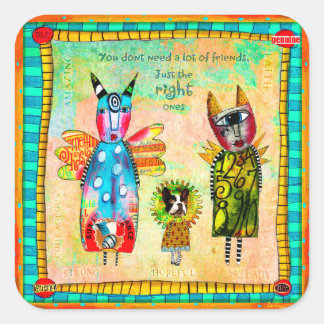 Precies de juiste - kleurrijke collage stickers