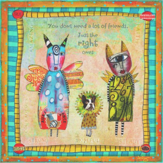 Precies de juiste Vinyl Art Sticker (Voorkant)