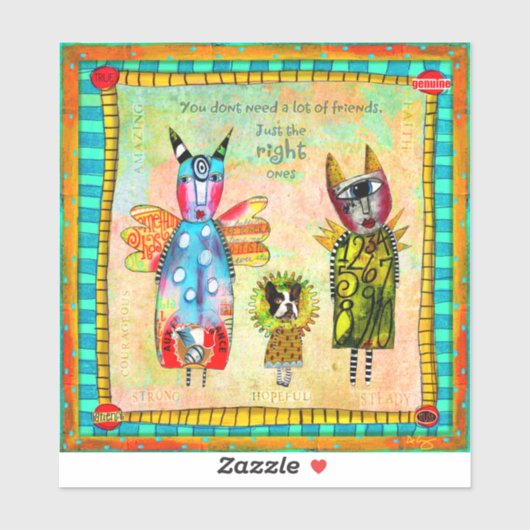 Precies de juiste Vinyl Art Sticker (Vel)