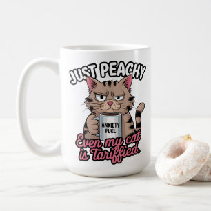 Precies goed Angst Kat Koffie Liefhebber Cadeau Koffiemok