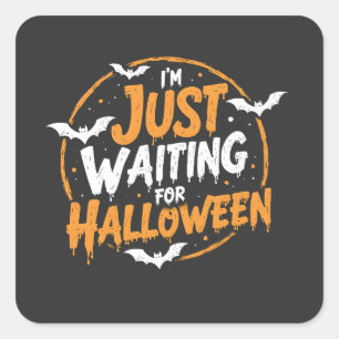 Precies Halloween Kalm Verrassend Vleermuis Cadeau Vierkante Sticker