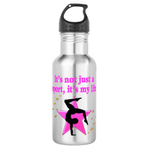 PRECIES PINK STAR GYMNASTICS INSPIREREND QUOTE WATERFLES 