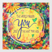 Precies zoals je bent “Inspirivity” vensterfolie Raamsticker (Vel)