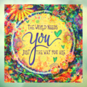 Precies zoals je bent “Inspirivity” vensterfolie Raamsticker (Vel 3)