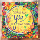 Precies zoals je bent “Inspirivity” vensterfolie Raamsticker (Vel 2)