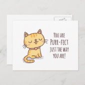 Precies zoals je een kat spun bent briefkaart (Voorkant / Achterkant)