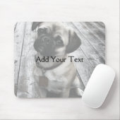 Precieuze puppy in zwart-wit muismat (Met muis)