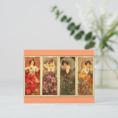 Precieuze Stenen - Art nouveau Briefkaart (Staand voorkant)