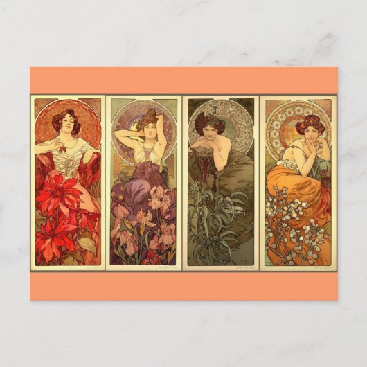Precieuze Stenen - Art nouveau Briefkaart (Voorkant)
