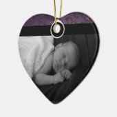 Preciezer Baby Foto Keramisch Ornament (Links)