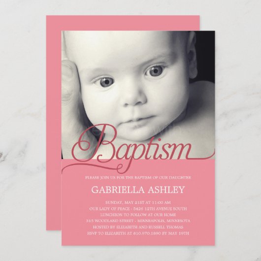 Preciezer script foto-opname - Roze Kaart (Voorkant / Achterkant)