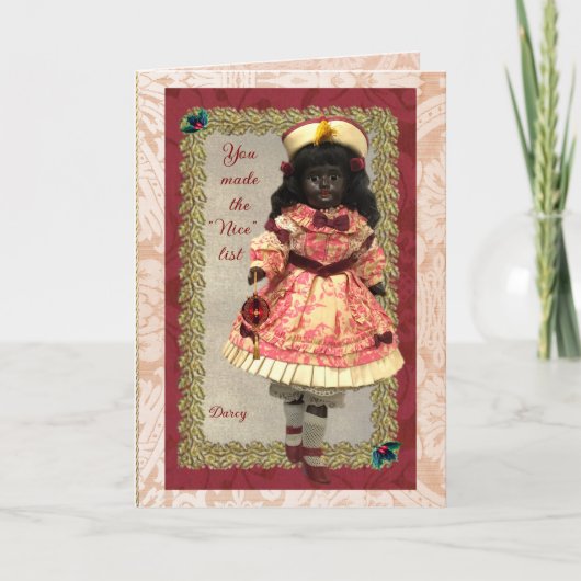 Precious African Doll Holiday Card Kaart (Voorkant)