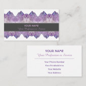 Precious amethyst gem business card visitekaartje (Voorkant / Achterkant)