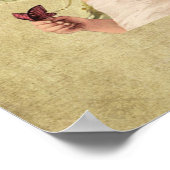 Precious Angel Girl met vlinder — afdrukken Poster (Hoek)