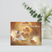 PRECIOUS ANGEL & GOLD HEART VALENTIJN.DESIGN FEESTDAGENKAART (Staand voorkant)