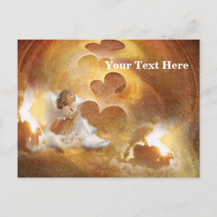 PRECIOUS ANGEL & GOLD HEART VALENTIJN.DESIGN FEESTDAGENKAART