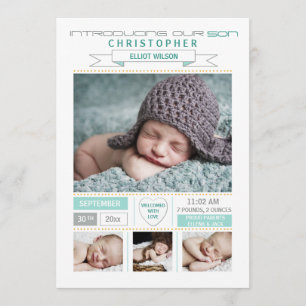 Precious Arrival Foto geboortedatum Aankondiging