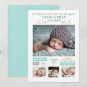 Precious Arrival Foto geboortedatum Aankondiging (Voorkant / Achterkant)