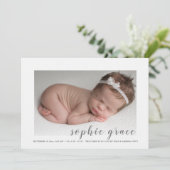 Precious Arrival Foto geboortedatum Kaart (Staand voorkant)