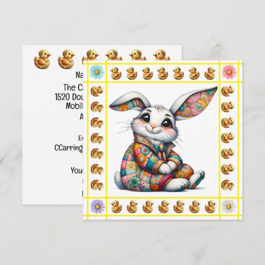 Precious Baby Animals Thema - Uitnodiging (Voorkant / Achterkant)