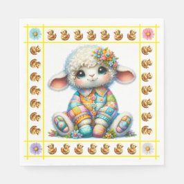 Precious Baby Animals Thema - Uitnodiging Servet