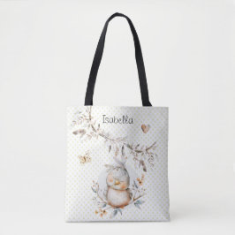 Precious Baby Bird Waterverf Tote Bag