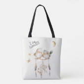 Precious Baby Bird Waterverf Tote Bag (Achterkant)