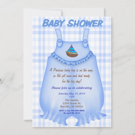 Precious Baby Boy Baby shower Uitnodiging (Voorkant)