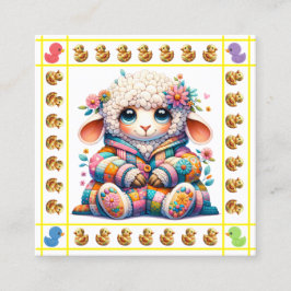 Precious Baby Dieren Thema #1 Behuizing / Handout Vierkante Visitekaartje