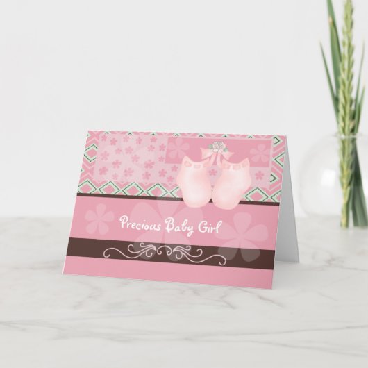 Precious Baby Girl Kaart (Voorkant)