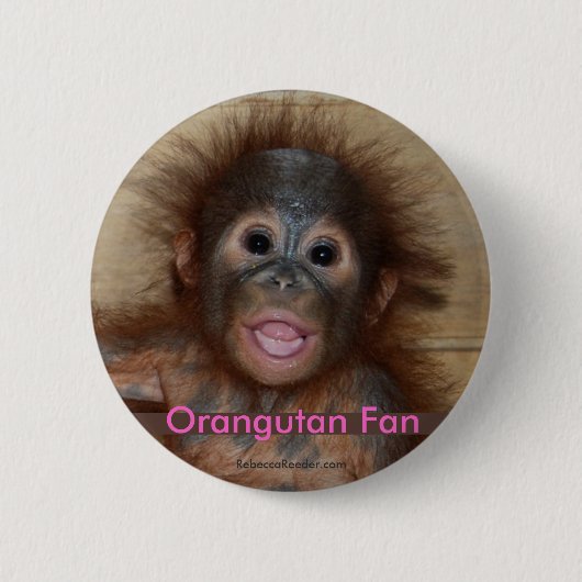 Precious Baby Orangutan Ronde Button 5,7 Cm (Voorkant)