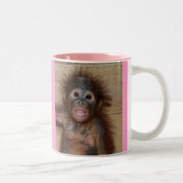 Precious Baby Orangutan Tweekleurige Koffiemok