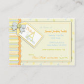 Precious Baby Reminder Notecard Informatiekaartje (Achterkant)