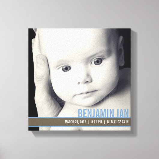 Precious Band Nursery Canvas Art - Blauw (Voorkant)