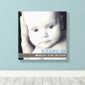 Precious Band Nursery Canvas Art - Blauw (Insitu (Houten vloer))