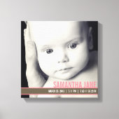 Precious Band Nursery Canvas Art - Roze (Voorkant)