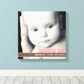 Precious Band Nursery Canvas Art - Roze Afdruk (Insitu (Houten vloer))