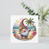 Precious Beach Gnome - thema uitnodiging (Staand voorkant)