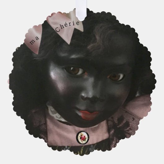 Precious Black Doll Frans Ornament (Voorkant)