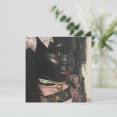 Precious Black Doll Greeting Card Feestdagenkaart (Staand voorkant)