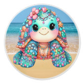 Precious Bling Baby Turtles - Meer onderweg - Keramische Knop (Voorkant)