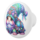 Precious Bling Baby Turtles - Meer onderweg - Keramische Knop (Rechts)