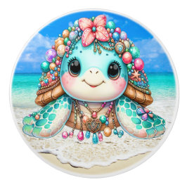 Precious Bling Baby Turtles - Meer onderweg - Keramische Knop