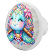 Precious Bling Baby Turtles - Meer onderweg - Keramische Knop (Rechts)